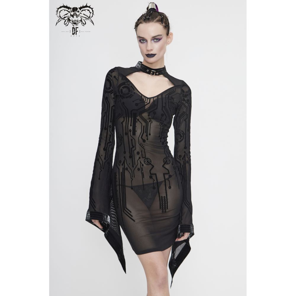 Devil Fashion Devil Fashion Scoff Cyberpunk with flared sleeves Korte
